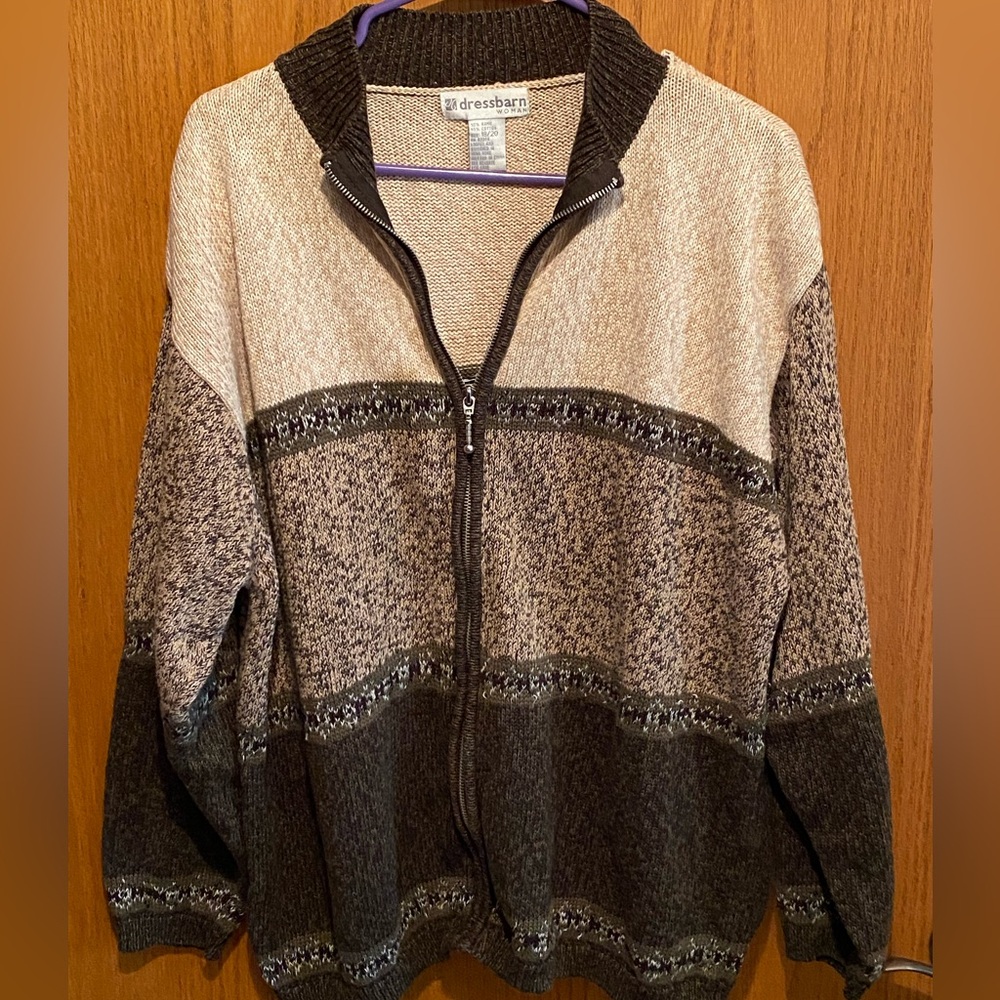 Dressbarn Woman Women’s Full Zip Cardigan Sweater